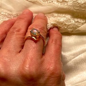 Ethiopian wello opal gold ring!